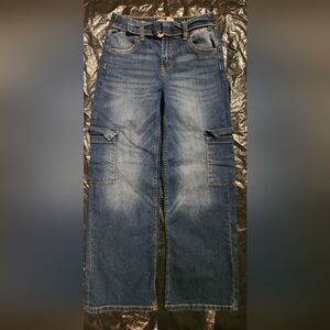 Justice Kids Blue Cargo Jeans